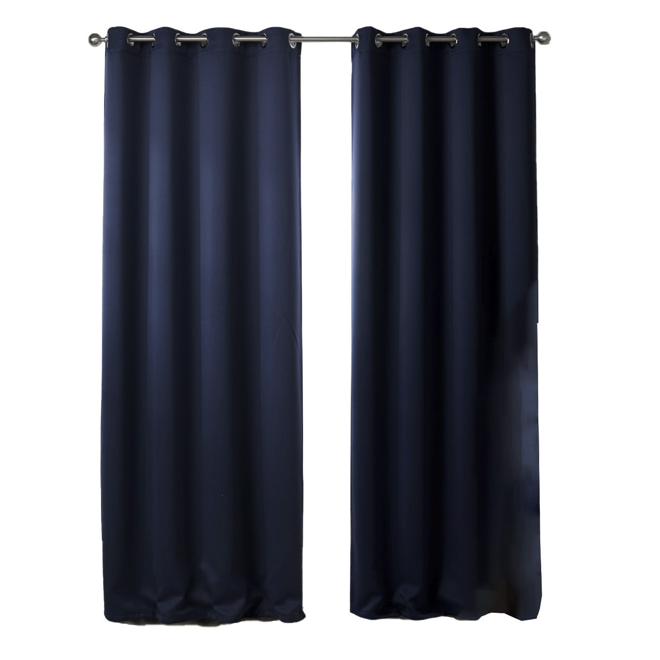 Dark Blue Bedroom Blackout Fabric Printed Curtains - LIT-TERAL