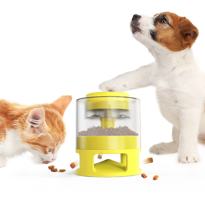 Dog Food Feeder Pet Accessories Cat Feeder Catapult Educational Dog Toys Pet Supplies Food Dispenser Just One Snap Comes Food - LIT-TERAL