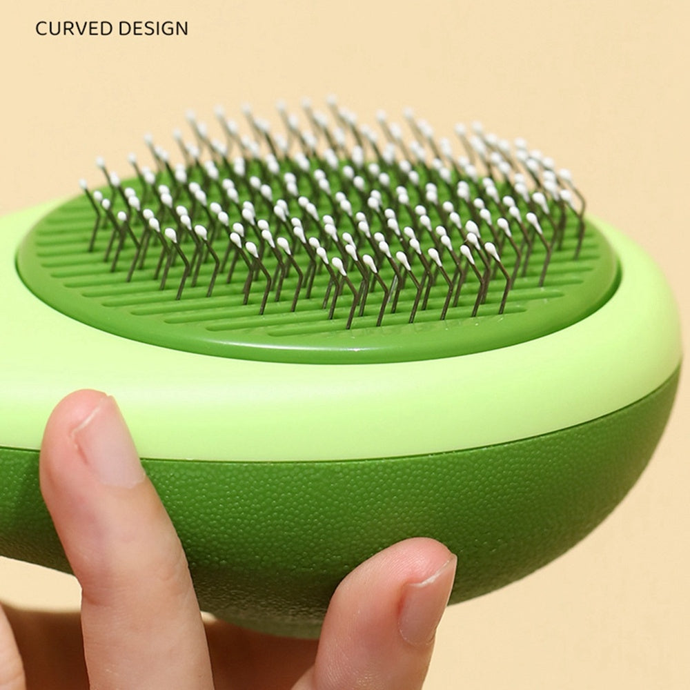 Creative Cat Grooming Comb Portable Massage Brush One-Button Remove Floating Hair Scraper Cats Dogs Pet Self Cleaning Tool Accessories - LIT-TERAL