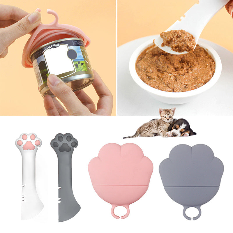 Multifunction Pet Canned Spoon Jar Opener Puppy Feeding Mixing Wet Dry Scoop Cat Dog Accessories Feeder Shovel Pets Tableware Multifunction Pet Canned Spoon Jar Opener Puppy - LIT-TERAL